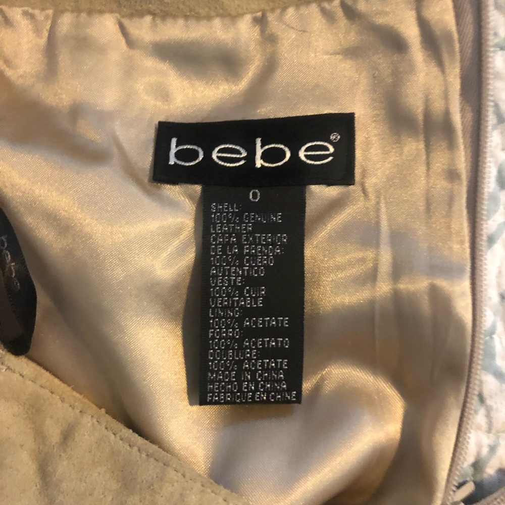 Patchwork Suede Leather Mini, Size 0. - image 2